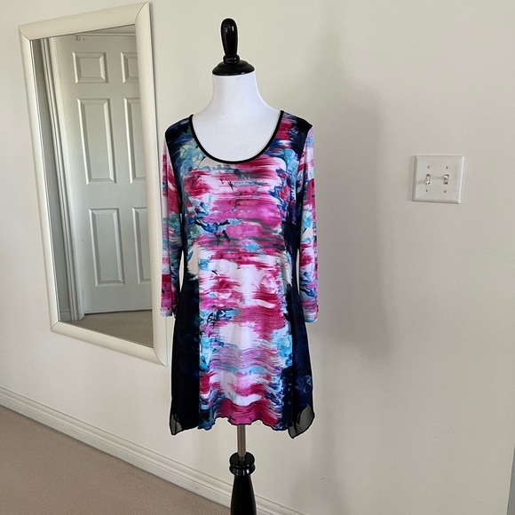 ADX petite print top in bright colours - Picture 4 of 7